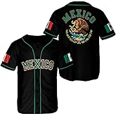 Mexico Baseball Jersey, Jersey De Mexico Eagle Flag Baseball Jersey for Men,Women S_5XL
