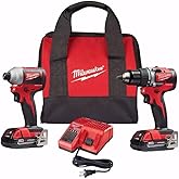 Milwaukee 2892-22CT M18 Compact Brushless 2-Tool Combo Kit, Drill Driver/Impact Driver