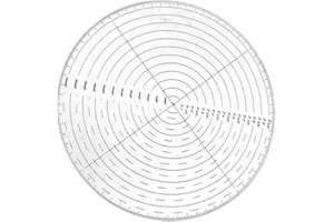Round Center Finder 10 Inch Circle Gauge for Woodworking, Transparent Acrylic Circle Jig with Dual Scale (Inch/CM), Center Fi