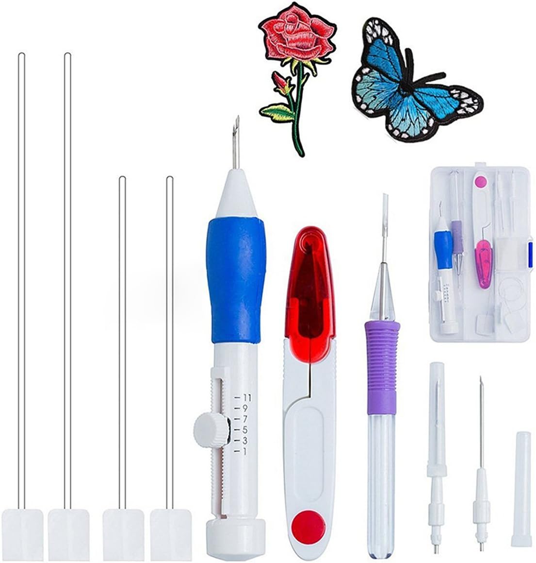Euow 10pcs magic embroidery pen punch needle pen set embroidery craft Euow 10pcs magic embroidery pen punch needle pen set embroidery craft