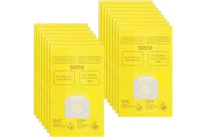 PULLUTY 15 Pack Vacuum Cleaner Bags Replacement for Kenmore Canister Type C/Q 5055 50558, Type C-5 C-18,200 series, 400 series, 600 series, 700 series, 800 series Vacuums