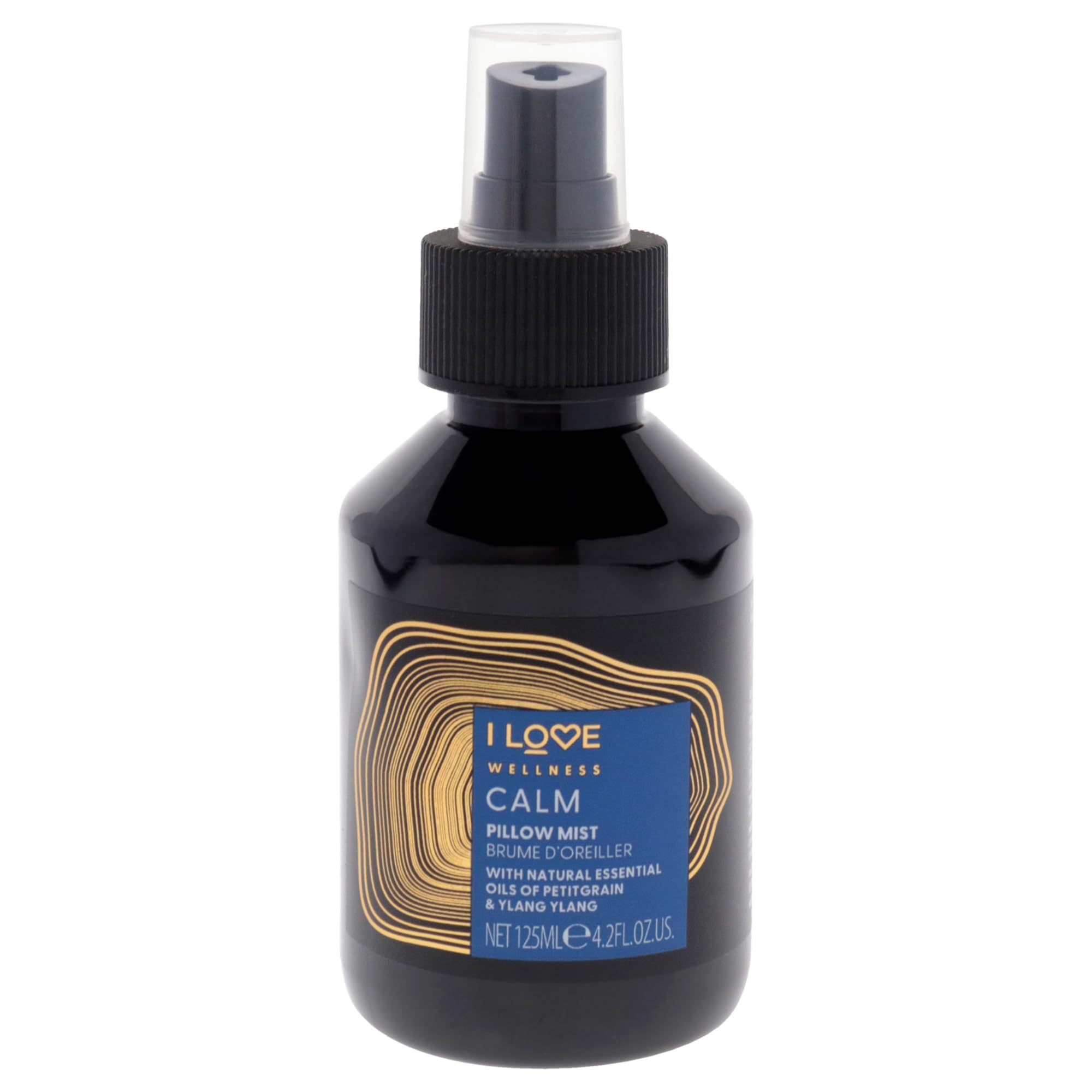 I Love Wellness Calm Pillow Mist, with Natural Essential Oils of Petitgrain & Ylang Ylang, Infused with Chamomile Extract & Petitgrain Oil, Vegetarian & VeganFriendly 125ml