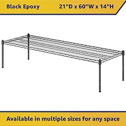 Zedfire 21" x 60" x 14" Black Epoxy Wire Storage