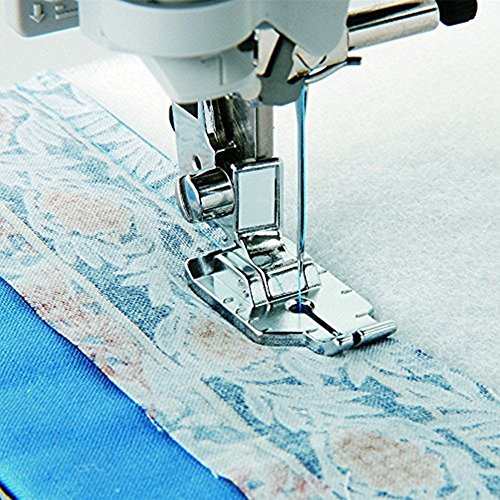 FQTANJU 1/4'' Quilting Patchwork Sewing Machine Presser Foot with Edge Guide - Fits All Low Shank Snap-On Singer, Brother, Babylock, EuroPro, Janome,
