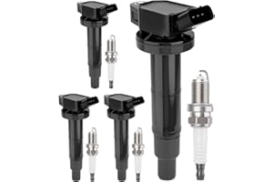 GDUKOP 4PCS UF333 Ignition Coils & Iridium Spark Plug Compatible with Toyota Camry RAV4 Highlander Corolla, Lexus HS250h 2001-2012 L4 2.0L 2.4L# UF-333 90919-02244