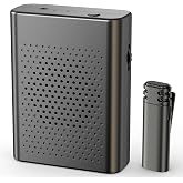 Wireless Voice Amplifier with Wireless Lavalier Microphone, PA System, Portable Cordless Omnidirectional Clip On Mic with Speaker for Teachers, Tour Guide, Lecture, Conference, Fitness Instructors