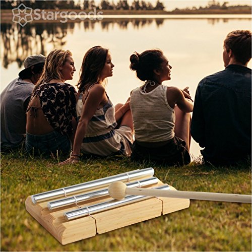 Energy Chime Three Tone with Wooden Percussion Hammer, Classroom Meditation Bell - Thumbnail 5