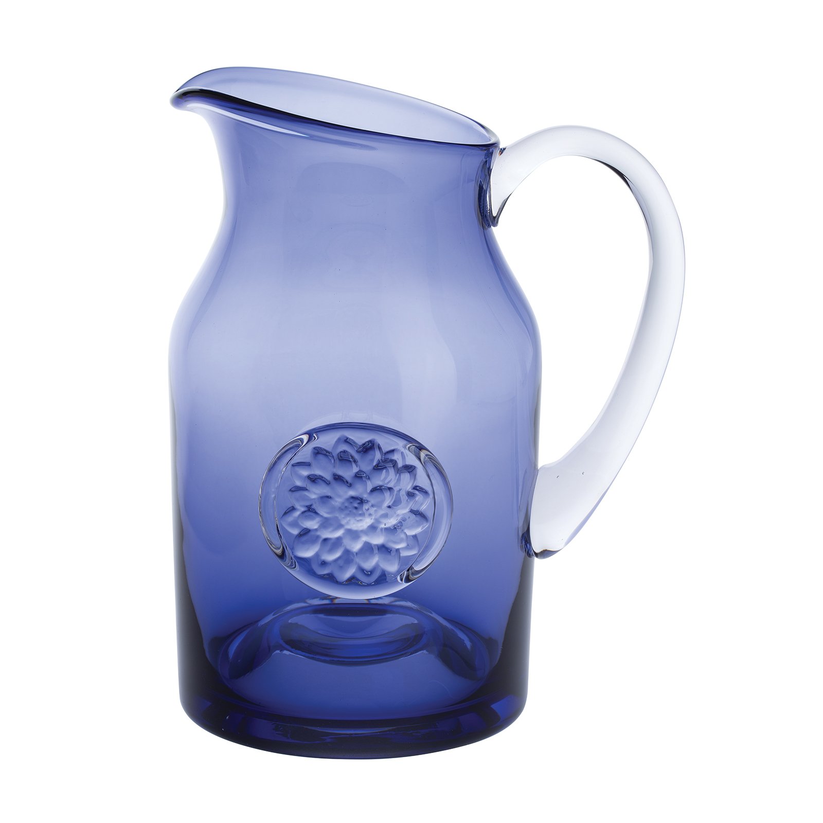 Dartington Crystal JU3231/AME Dahlia/Amethyst Large Flower Jug, Multi, 16.6 x 16.6 x 21.5 cm