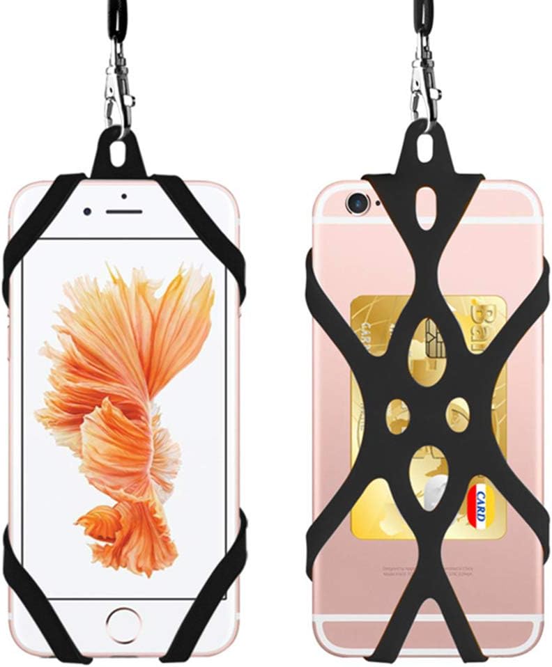 Byilx Strap Mobile Phone Harness Super-Grip Phone Security Neck Strap Mobile Phone Harness Silicone Rope Lanyard