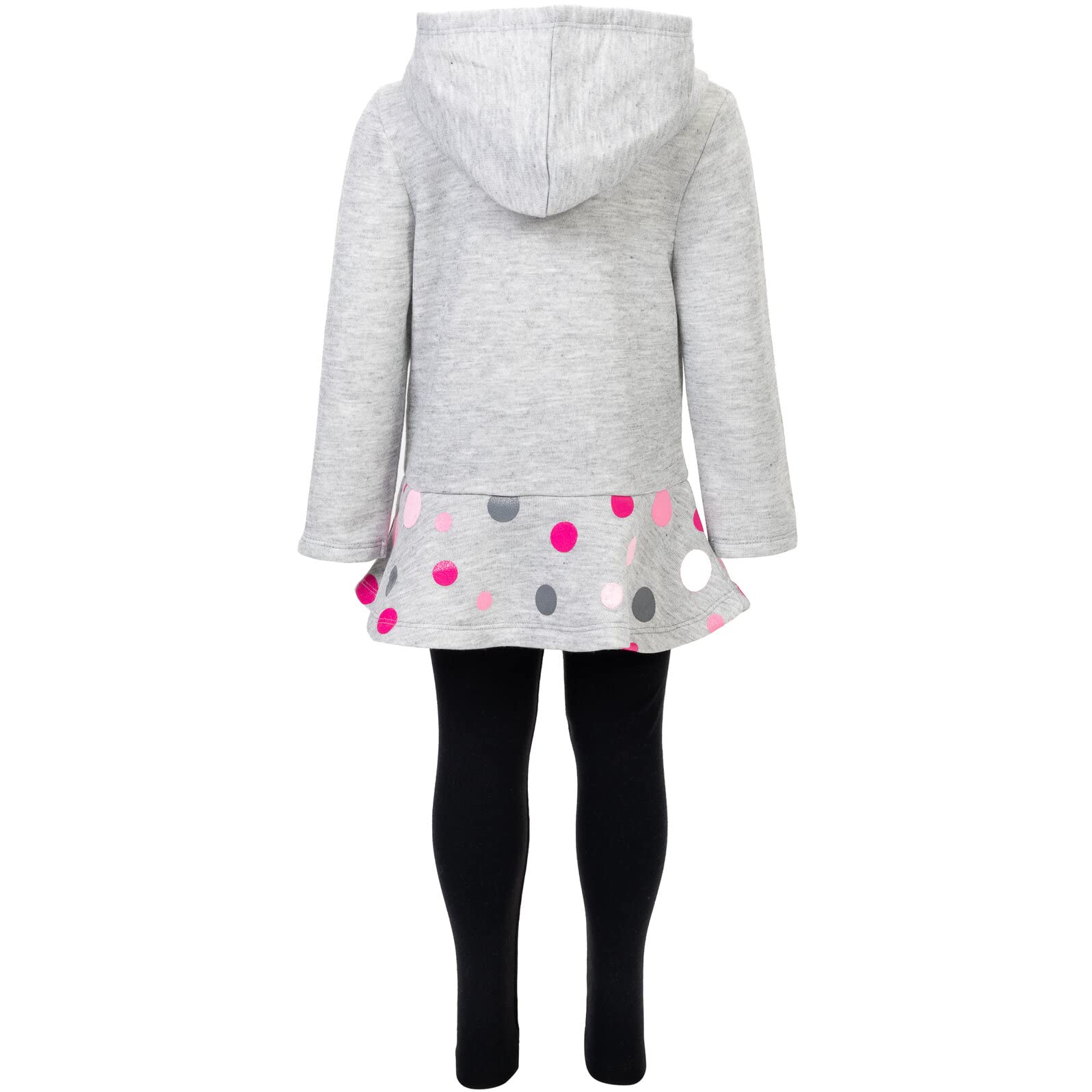 Disney Minnie Mouse Fleece Pullover Crossover Hoodie and Leggings Outfit Set Infant to Big Kid Sizes (12 Months - 14-16)