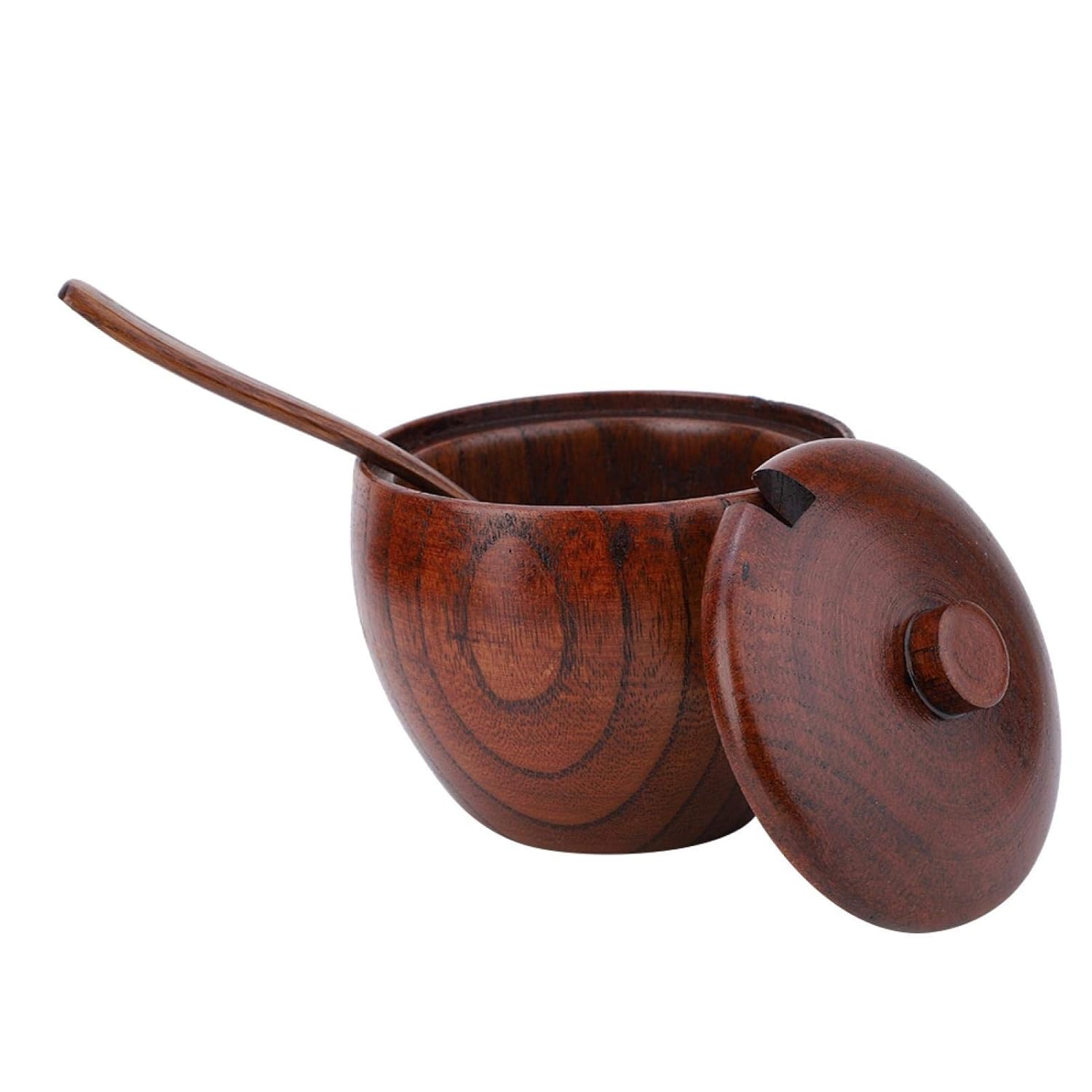 Kitchen Cruet Seasoning Pots, Wood Spice Jar, Durable for Coffee, Sugar Househeld Use Home