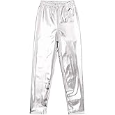 KKmeter Kids Girls Boys Metallic Leggings Pants Modern Hip Hop Street Dance Performance Costume Trousers