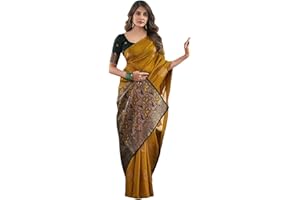 AARYAEXP Women's Kanjivaram Banarasi Art Silk Saree with Blouse Piece saree For Women