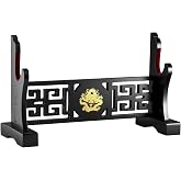 Eforlife Padded Sword Stand Display Velvet Protect Sword Rack Katana Genji Japanese Samurai Blade Gladius Templar Medieval Sword Stand Holder - Dragon