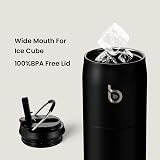 BOTTLE BOTTLE 32 oz Stainless Steel Water Bottle with Straw Lid Black view 4