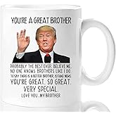 Aurahouse You're A Great Brother Mug, Birthday Gag Gifts for Brother, Christmas, Father's Day Gifts for Brothers Adult, Funny Big Bro Present Ceramic Coffee Cup (White, 11oz)