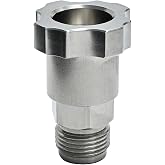 KEHE REFINISH Paint System Spray Gun Cup Adapter Adapter(104/S15) for Devilbiss Spray Guns, GTI,CVi,GFG,JGA, Finishline (3/8Male, 19 Thread BSP) Stainless Steel