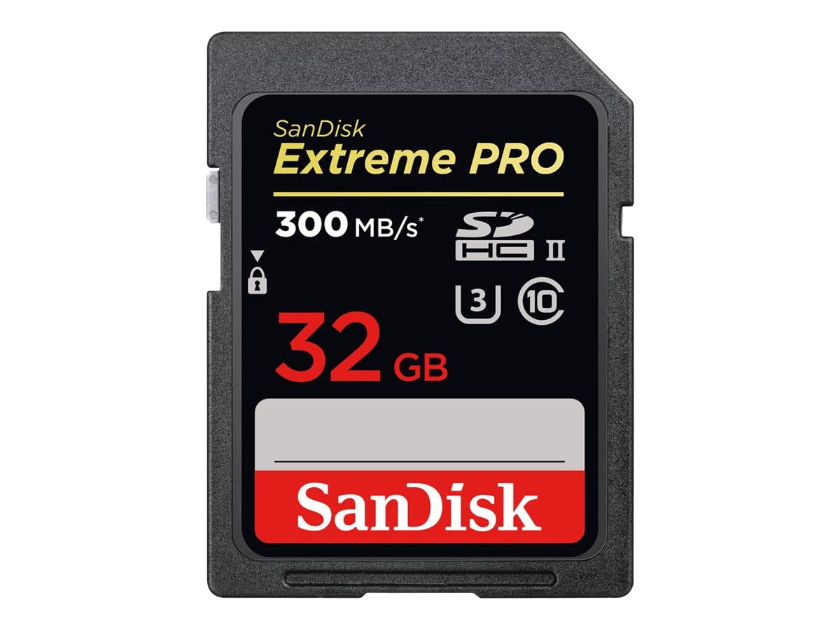 SanDisk Extreme PRO 32GB SDHC Memory Card up to 300MB/s, UHS-II, Class 10, V90, U3