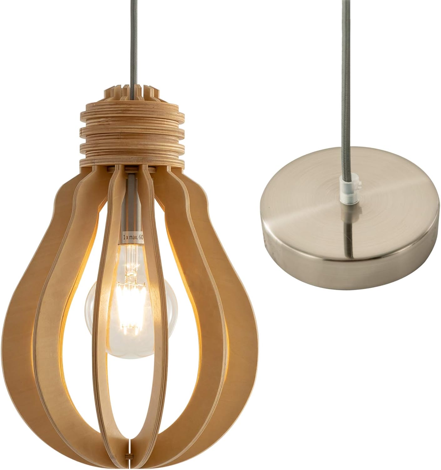 nordic wood pendant light