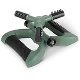 Amazon Basics Whirling Rotating Lawn Sprinkler with Adjustable Arms, 1500 sq ft Coverage, Black
