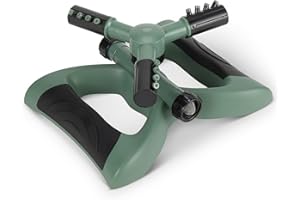 Amazon Basics Whirling Rotating Sprinklers for Yard, One Size, 1-Pack, Black