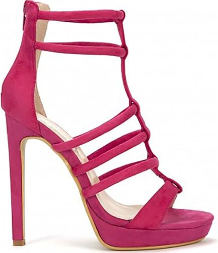 fuchsia pink strappy sandals