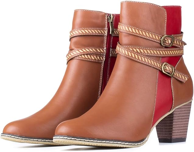 womens ankle boots medium heel