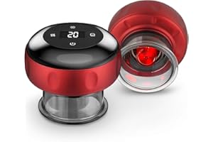 CCDobbs 2 PCS Smart Cupping Therapy Massager Set,4 in 1 Electric Cupping Massager Device,Smart Cupper Relieves Muscle Soreness,Improves Blood Circulation and Speeds Up Recovery After Exercise