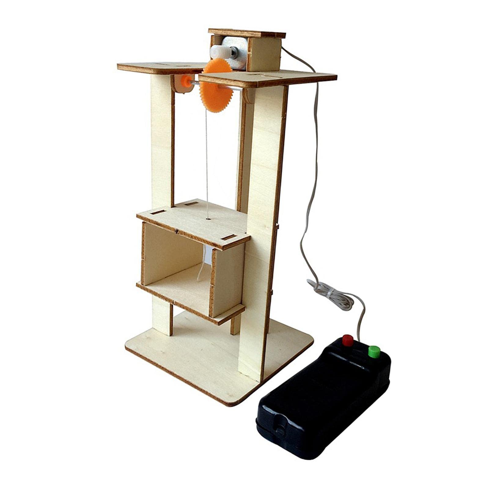 Sharplace Wooden Elevator Toys Science Educational, Creative Science Experiment Kids Innovation Lift Elevator DIY Craft Kit Early Learning Stem Project Assembling Science Experiment Kit