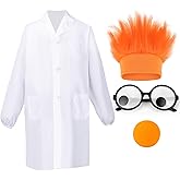 Halloween Costume Accessories Set Adult Cosplay Character Wiggly Glasses Orange Nose Hairy Headband One Size Fits Most