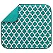 S&T INC. Dish Drying Mat for Kitchen, Absorbent, Reversible Microfiber Dish Mat, 16 Inch x 18 Inch, Teal Trellis