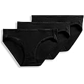 Jockey Women's Underwear Organic Cotton Stretch Logo Bikini - 3 Pack