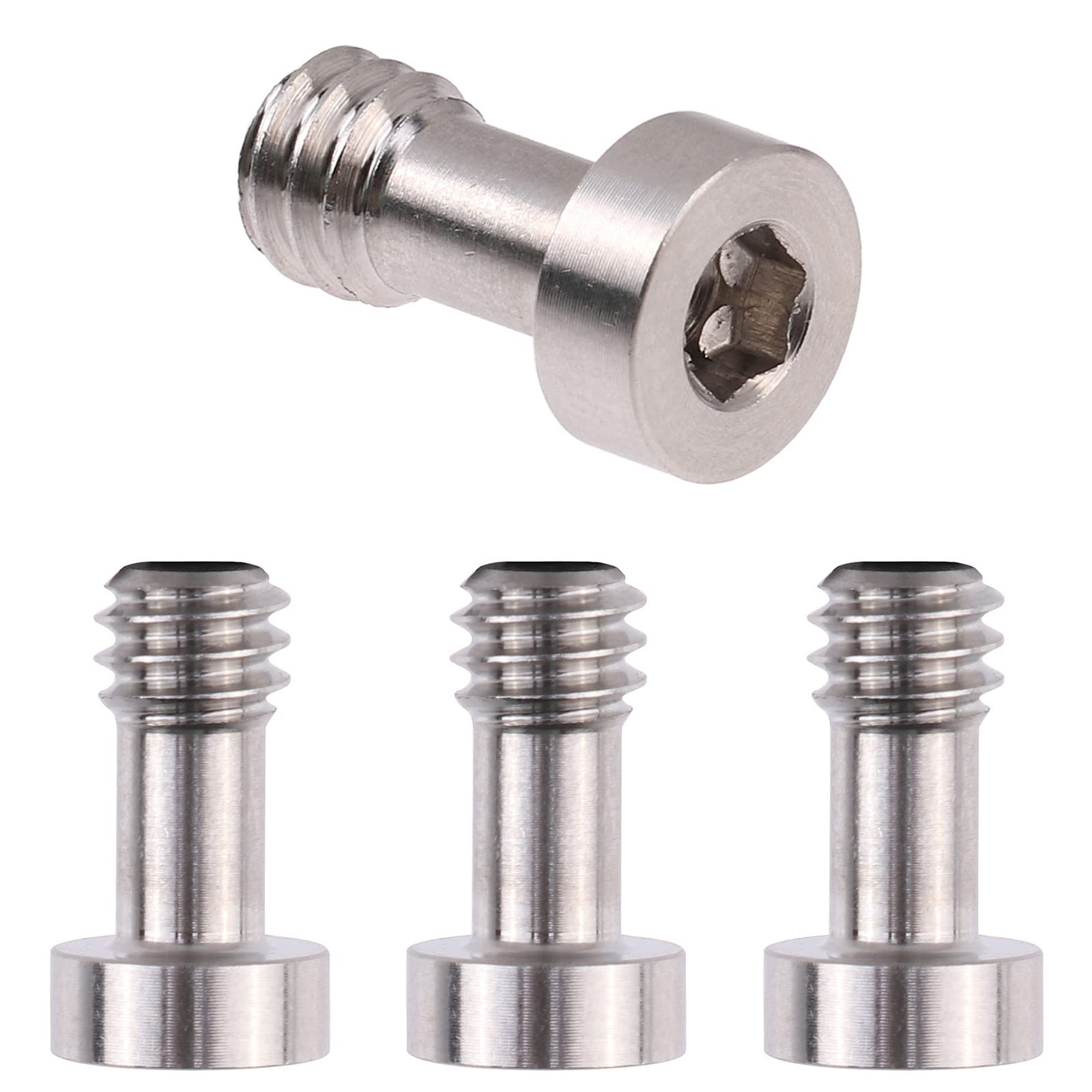 FOTGA 1/4 Inch - 20 Camera Long Screw Hex Screws with Stainless Steel Material for Camera Tripod, Monopod, Tripod, Quick Release Plate (Pack of 4)