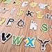 Iron on Patches Letters 26pcs A-Z Alphabet Patches Animal Shaped DIY Motif Iron On Or Sew On Patches Appliques for Jeans Jackets Backpacks (Style 1)