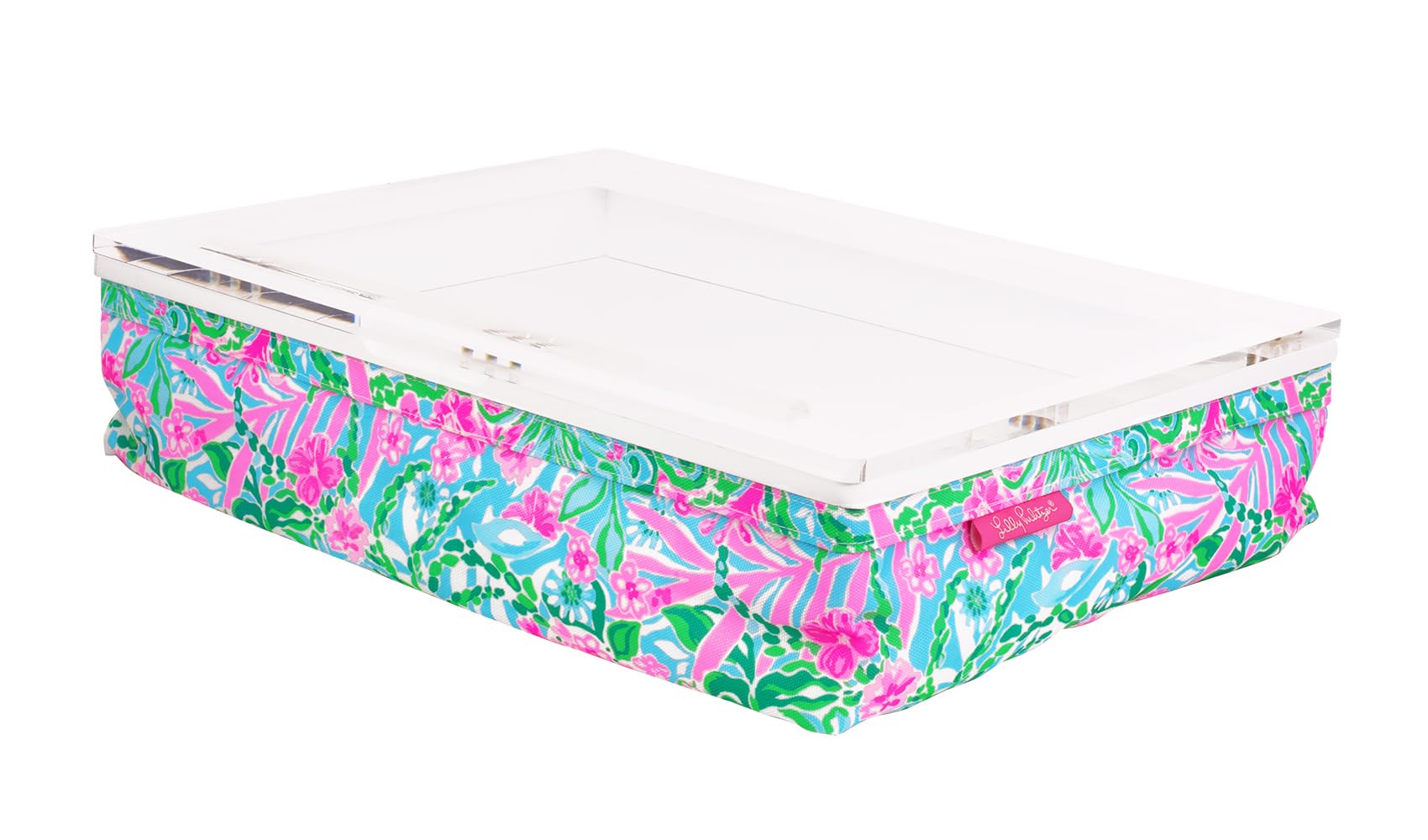 Photo 1 of **FOR PARTS ONLY/ NON-FUNCTIONAL*** Lilly Pulitzer Premium Lap Desk with Cushion and Deep Storage Compartment, Travel Desk and Tray for Bed, Portable Computer Desk with Carrying Handle, Leaf It Wild
