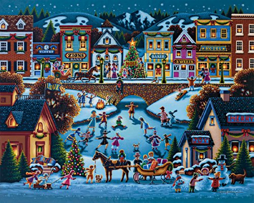 Jigsaw Puzzle - Hometown Christmas 500 Pc By Dowdle Folk Art