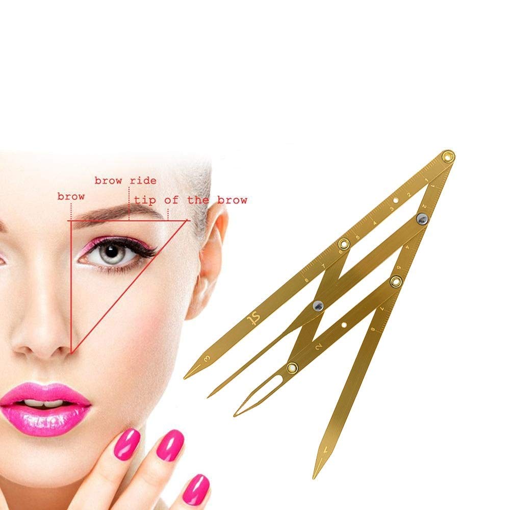 Permanent Makeup Eyebrow Ruler Golden Ratio Divider Caliper Microblading Stencil Shaping Tool Tattoo Accessories Supplies-gold