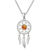 PARYFO Dream Catcher Necklace for Women 925 Sterling Silver Dreamcatcher Pendant Christmas Gifts Bohemian Jewelry Gift for Women