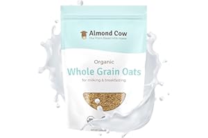Almond Cow - Organic Whole Grain Oats, Natural Organic Oatmeal Breakfast Foods, Unsweetened Oatmeal Bulk for Plant Based Milk Making, Vegan and Keto-Friendly, Non-GMO and Gluten-Free, 3 lbs