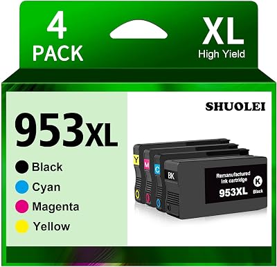 SHUOLEI 953XL Ink Cartridges Compatible HP OfficeJet Pro 7720 7730 7740 8210