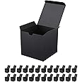 JINMING 25 Small Gift Boxes 3x3x3 Inches, Gift Boxes with Lids, Matte Black Gift Boxes Bulks for Christmas, Father's Day, Cupcake, Candy, Birthday, Groomsman Proposal Boxes for Light Gifts