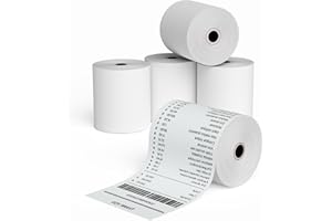 Jayard 2-1/4'' X 85' Thermal Paper Rolls For Credit Card - Cash Register Rolls - Premium Register Tape Pos Thermal Printer Paper (5 Rolls), White