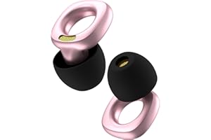 Audree Style Ear Plugs for Noise Reduction, Reusable High Fidelity Earplugs for Concerts, Musicians, Motorcycles, Study, Parent, Party, Flights & Noise Sensitivity, 18-29dB Noise Cancelling, Pink