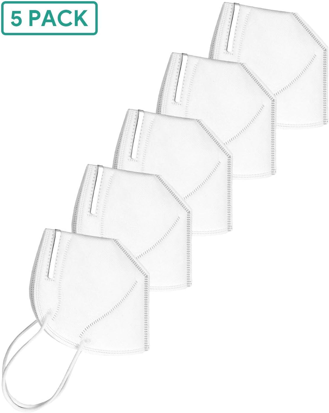 VALKIA 5pcs Dust Mask with Soft Smooth Lining Material Dust Mask for Dust Protection, Haze & Droplet Suitable for Lab Work, Food Service, Men&Women