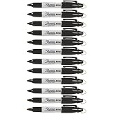 Sharpie Mini Permanent Markers, Fine Point, 12-Count (Black)