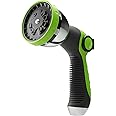 ALMA Garden Hose Nozzle Sprayer with THUMB CONTROL ON OFF VALVE - 10 Spray Pattern Perfect Garden Water Hose Sprayer Nozzle for Outdoor - Hose Head Attachment Gun Handle Nozzles