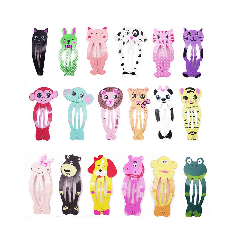 Kitchen-dream 18 PCS Fashion Animal Hairpin Kids Cartoon Clips Cartoon Clips Accessories for Toddlers Girls Children, Multicolor