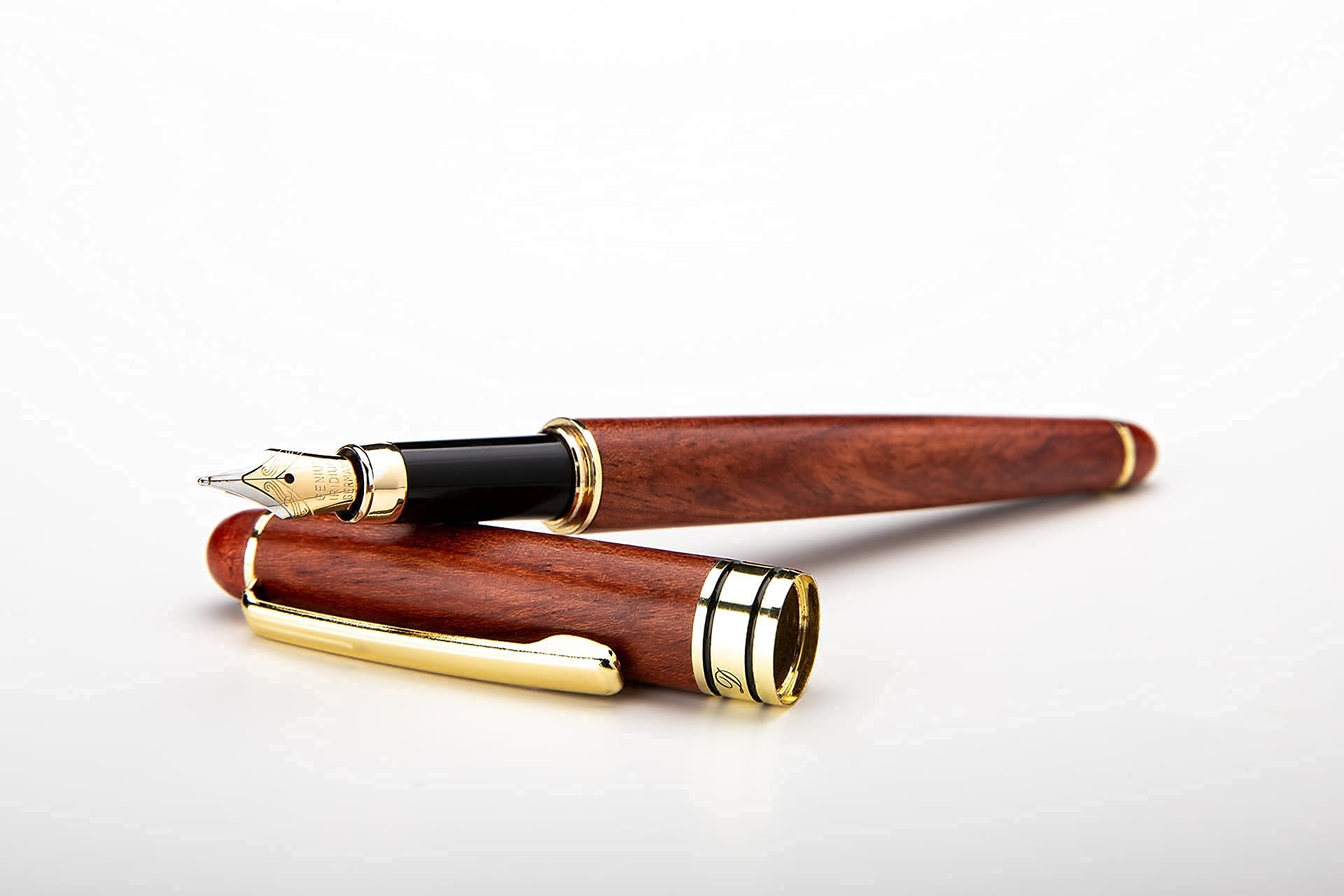 Dryden Designs Luxury Rosewood Fountain Pen with Ink Refill Converter