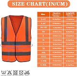 AYKRM Medium Orange Hi Viz Reflective Vest High Visibility Waistcoat view 2