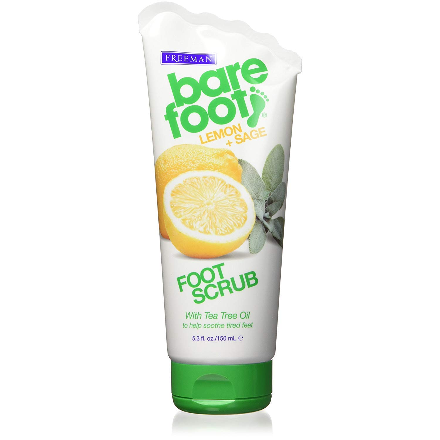 Freeman Bare Foot Scrub 5.3 Ounce Lemon & Sage (Revitalizing) (156ml
